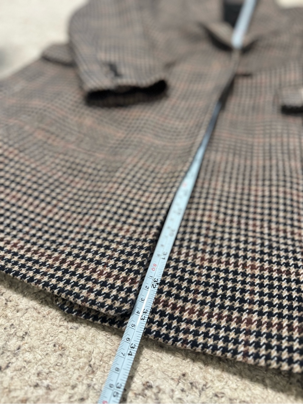 Rachel Zoe Black and Brown Houndstooth Double-Breasted Blazer Coat - Picture 5 of 6